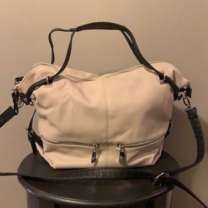 Steve Madden Taupe/Black with Silver details Shoulder bag satchel